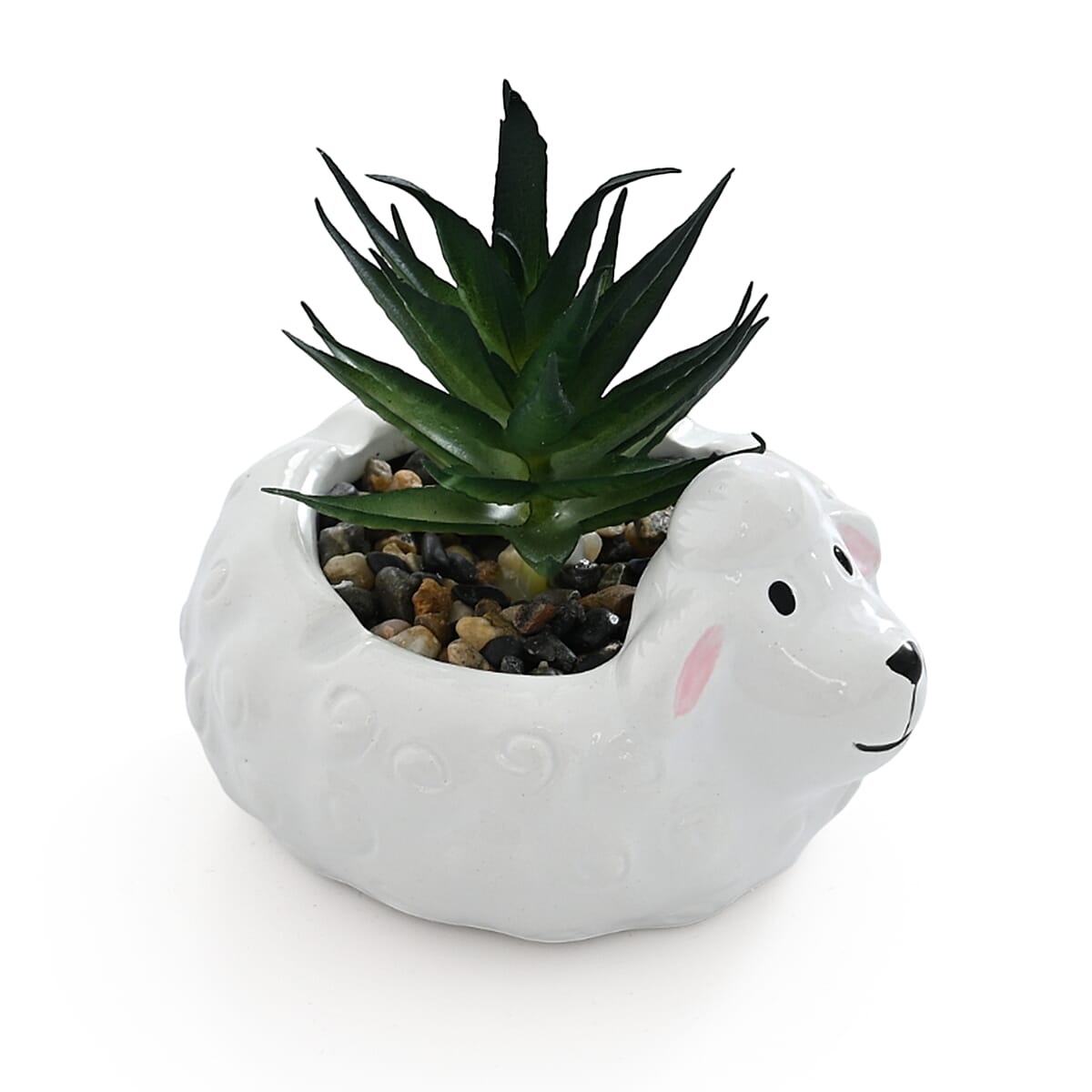 Livmore Artificial Sheep and Tortoise Succulent Set of 2 Flower Pot image number 5