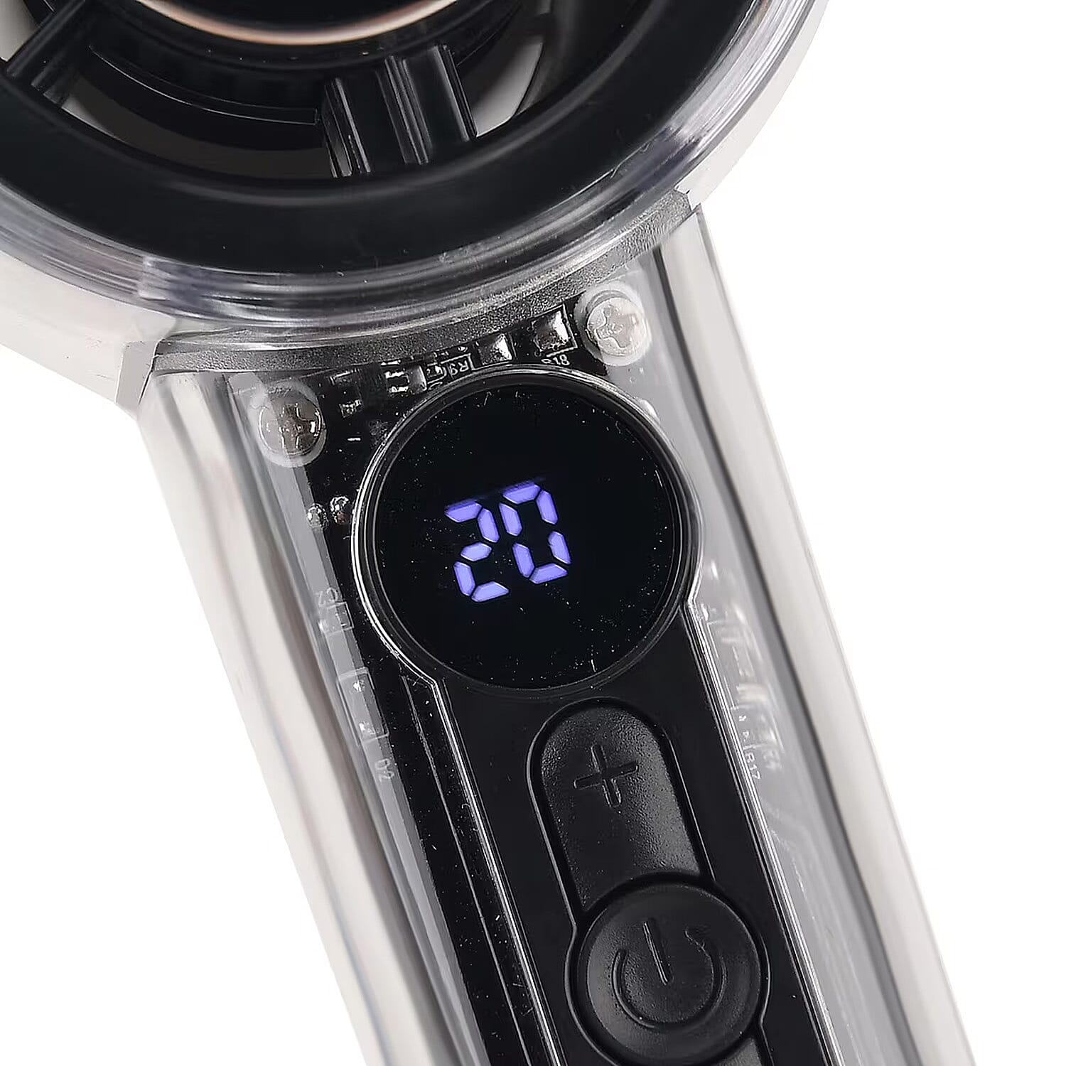 Livmore Black and White 1200mAh Battery Fan and Neck Cooler Set
