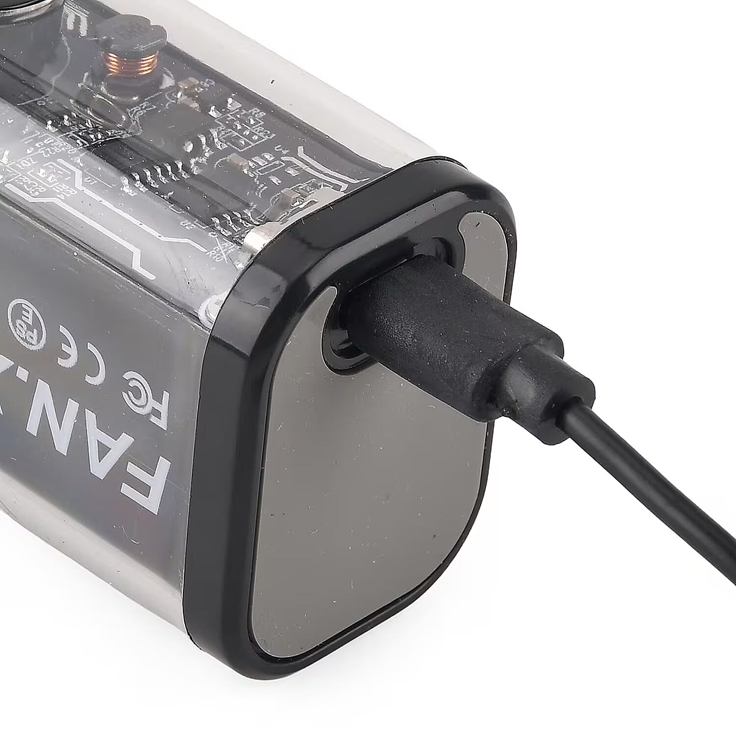 Livmore Black and White 1200mAh Battery Fan and Neck Cooler Set