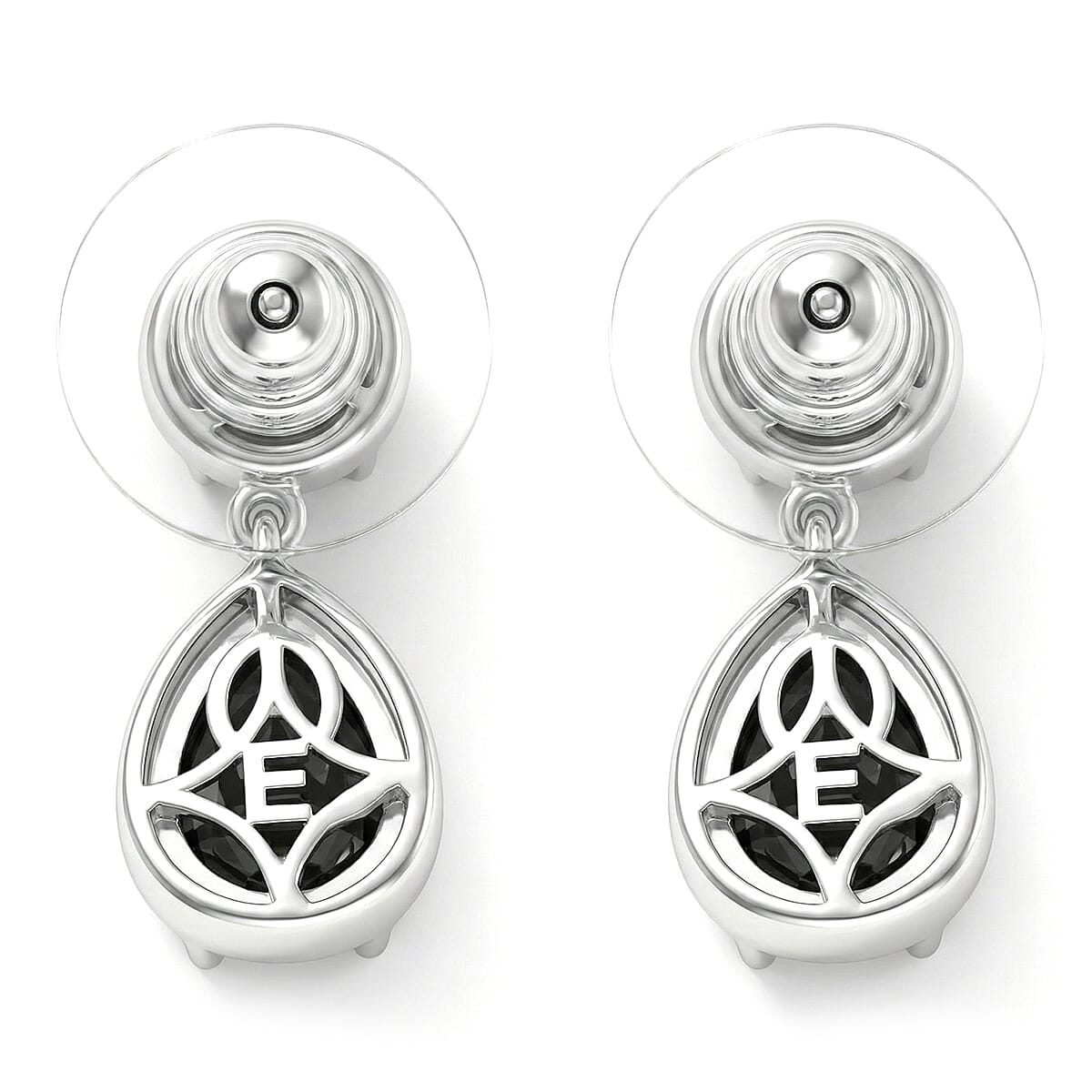 EverTrue Malagasy Labradorite 6.00 ctw Mystic Bloom Earrings in Platinum Bond (Del. in 7-10 Days) image number 4