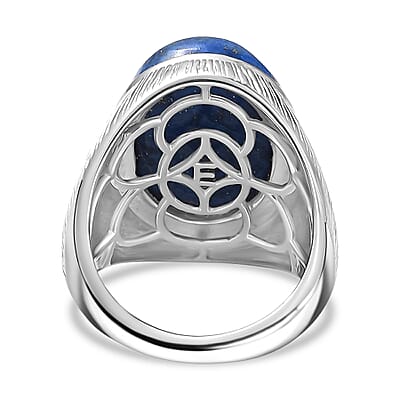 EverTrue Lapis Lagoon 14.75 ctw Ring in Platinum Bond (Size 6.0)
