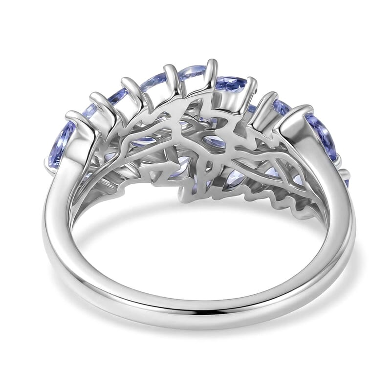 EverTrue Tanzanite 1.85 ctw Blue Fern Ring in Platinum Bond (Size 10.0)