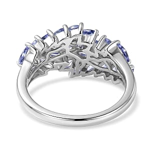 EverTrue Tanzanite 1.85 ctw Blue Fern Ring in Platinum Bond (Size 6.0)