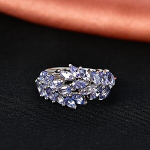 EverTrue Tanzanite 1.85 ctw Blue Fern Ring in Platinum Bond (Size 8.0)