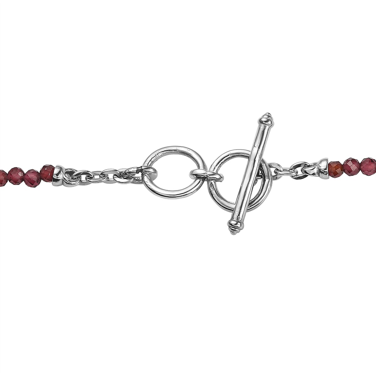 EverTrue Kunzite Pendant with Orissa Rhodolite Garnet Beaded Necklace in Stainless Steel 63.25 ctw (18 Inches) image number 6