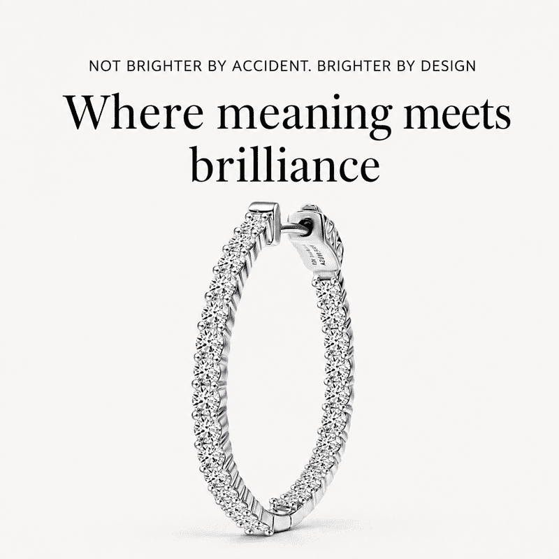 Luxuriant Lab Grown Diamond G-H SI 2.50 ctw Inside Out Hoop Earrings in Rhodium Over Sterling Silver
