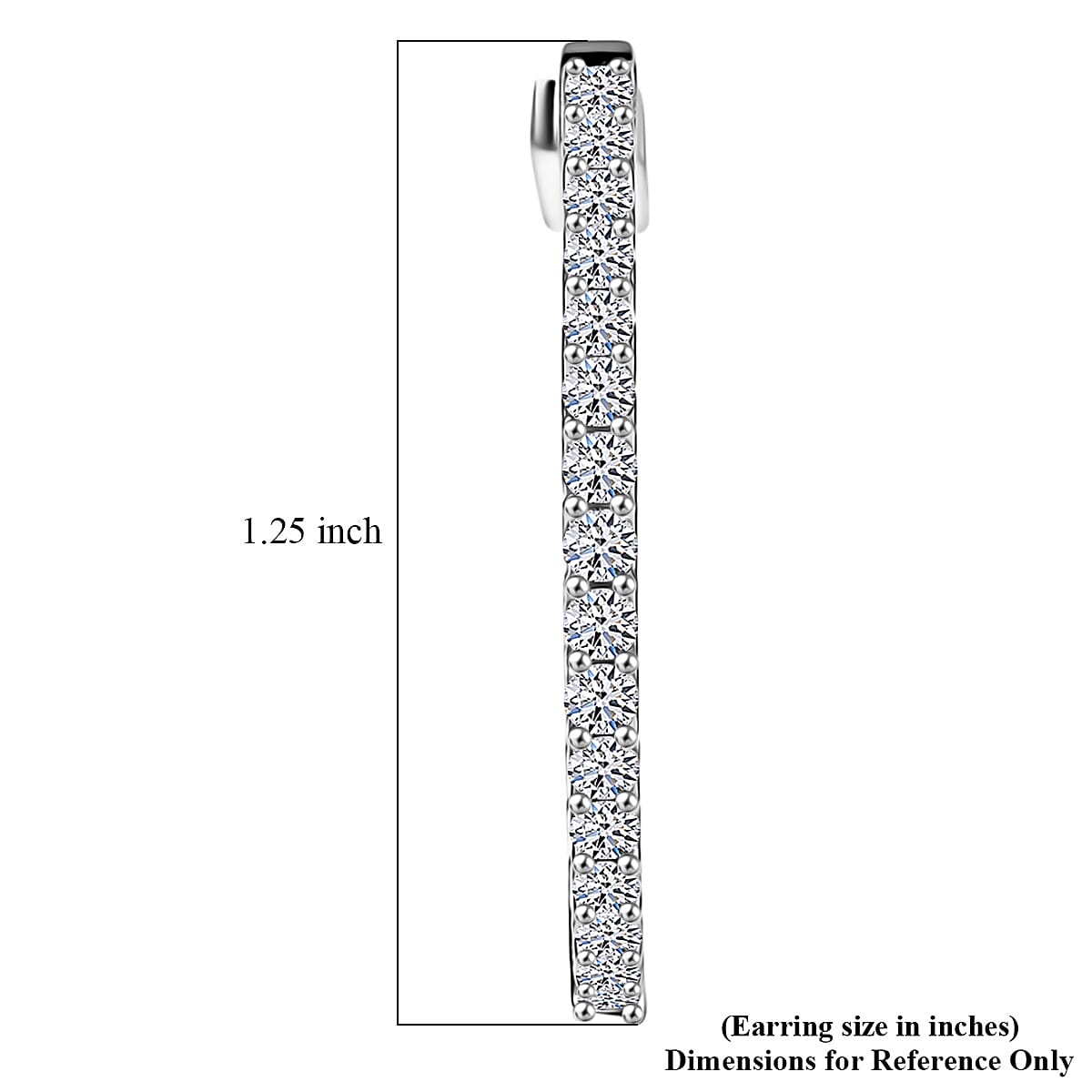 Luxuriant Lab Grown Diamond (G-H, SI) Earrings in Rhodium Over Sterling Silver 2.50 ctw image number 5