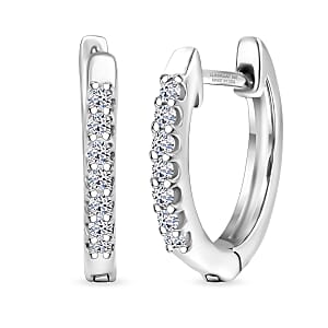Luxuriant Lab Grown Diamond G-H SI 0.25 ctw Earrings in Rhodium Over Sterling Silver