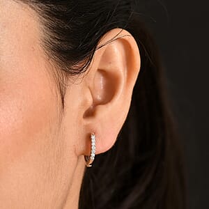 Luxuriant Lab Grown Diamond G-H SI 0.25 ctw Earrings in Rhodium Over Sterling Silver