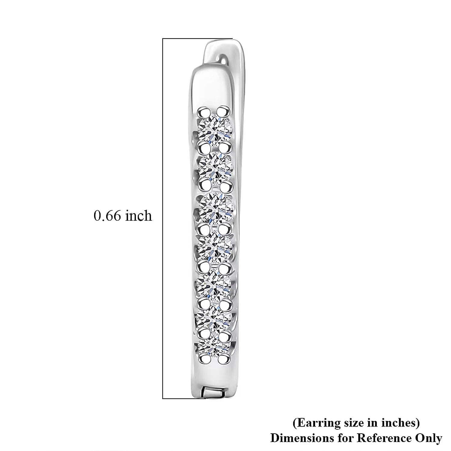 Luxuriant Lab Grown Diamond G-H SI 0.25 ctw Skyline Rhythm Earrings in Rhodium Over Sterling Silver
