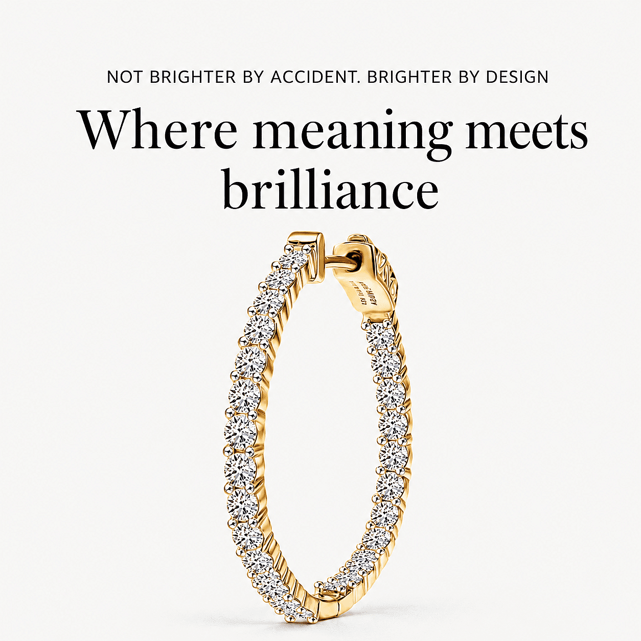 Luxuriant Lab Grown Diamond G-H SI 2.50 ctw Hoop Earrings in 18K Vermeil Yellow Gold Over Sterling Silver