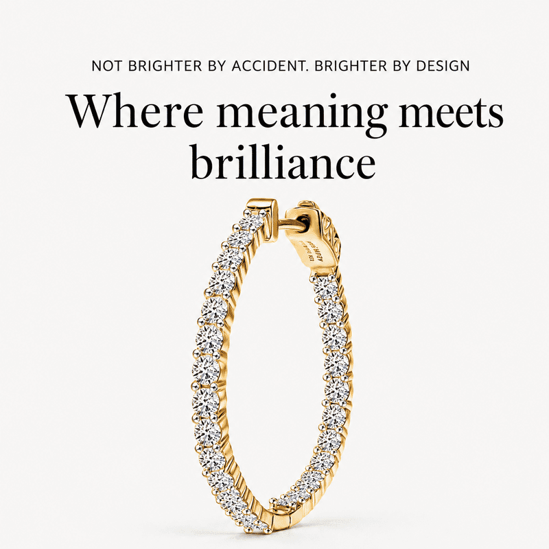 Luxuriant Lab Grown Diamond G-H SI 2.50 ctw Hoop Earrings in 18K Vermeil Yellow Gold Over Sterling Silver