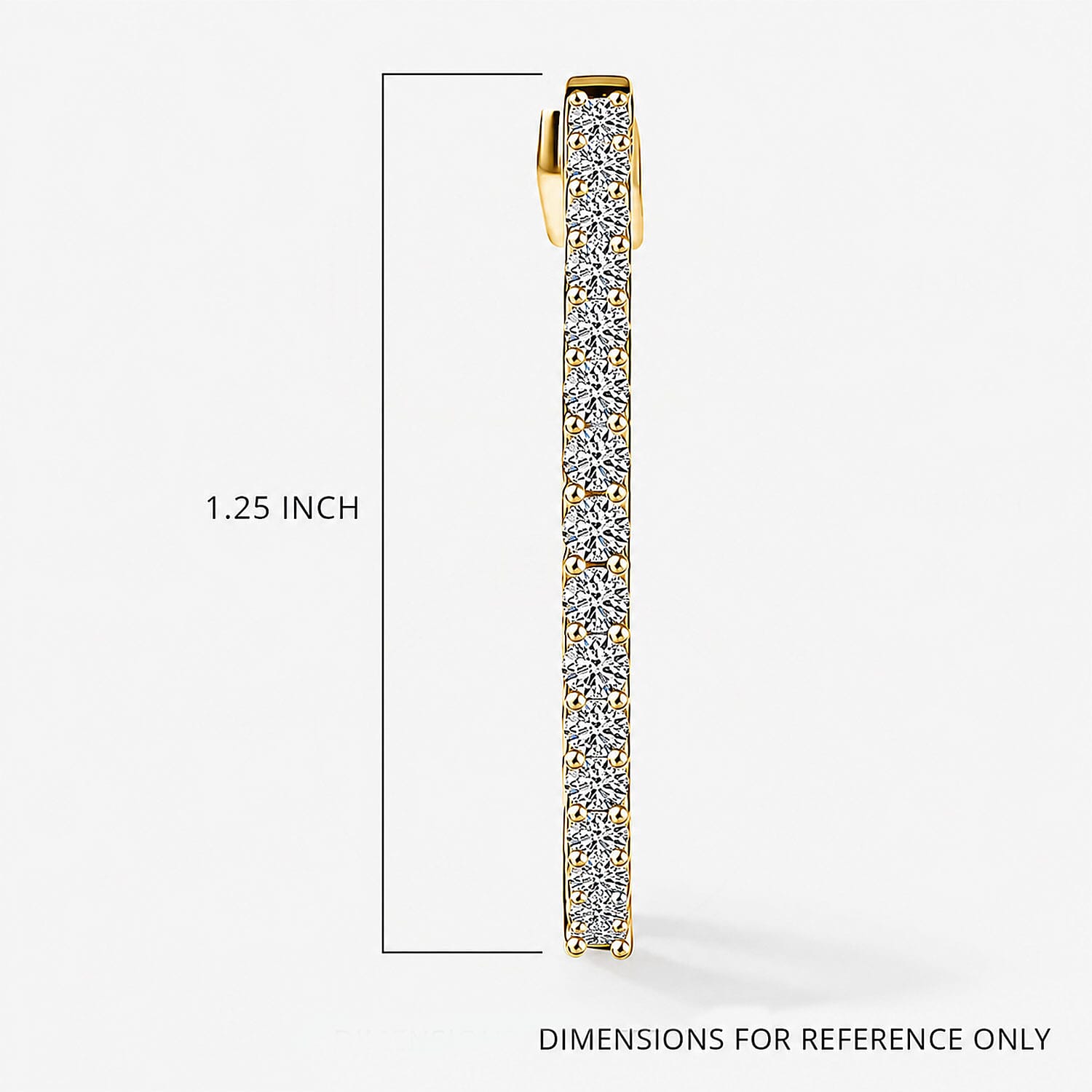 Luxuriant Lab Grown Diamond G-H SI 2.50 ctw Hoop Earrings in 18K Vermeil Yellow Gold Over Sterling Silver