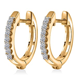 Luxuriant Lab Grown Diamond G-H SI 0.25 ctw Skyline Rhythm Earrings in 18K Vermeil Yellow Gold Over Sterling Silver