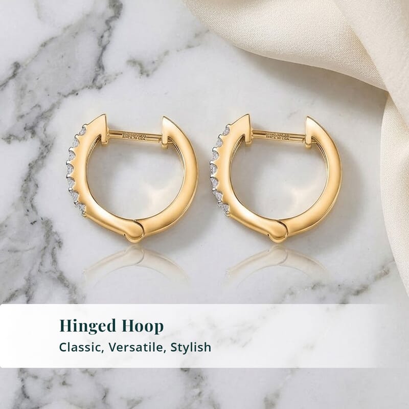 Luxuriant Lab Grown Diamond G-H SI 0.25 ctw Skyline Rhythm Earrings in 18K Vermeil Yellow Gold Over Sterling Silver