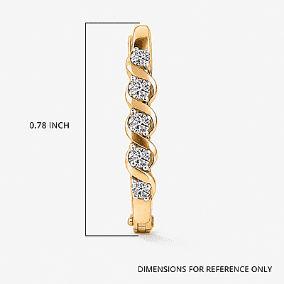 Luxuriant Lab Grown Diamond G-H SI 0.25 ctw Earrings in 18K Yellow Gold Plated Sterling Silver