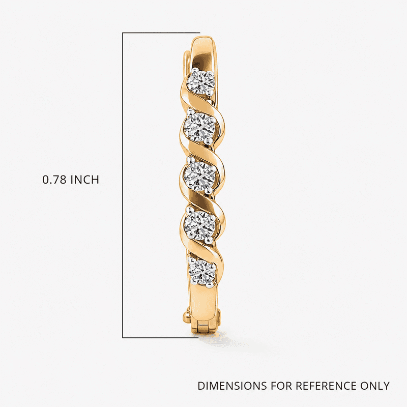 Luxuriant Lab Grown Diamond G-H SI 0.25 ctw Earrings in 18K Yellow Gold Plated Sterling Silver