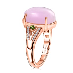 EverTrue Kunzite and Multi Gemstone 7.40 ctw Ring in 18K YG Plated (Size 10.0)