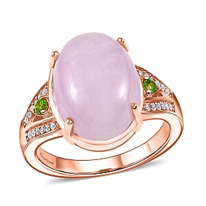 EverTrue Kunzite and Multi Gemstone 7.40 ctw Ring in 18K YG Plated (Size 11.0)