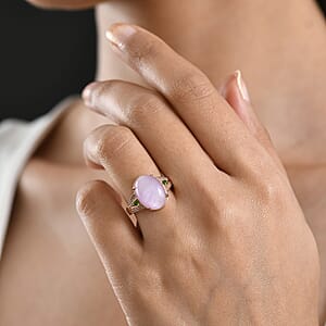 EverTrue Kunzite and Multi Gemstone 7.40 ctw Ring in 18K YG Plated (Size 6.0)