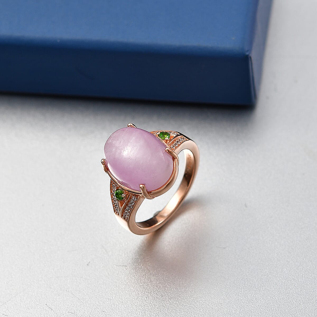 EverTrue Kunzite and Multi Gemstone 7.40 ctw Ring in 18K YG Plated (Size 9.0) image number 1