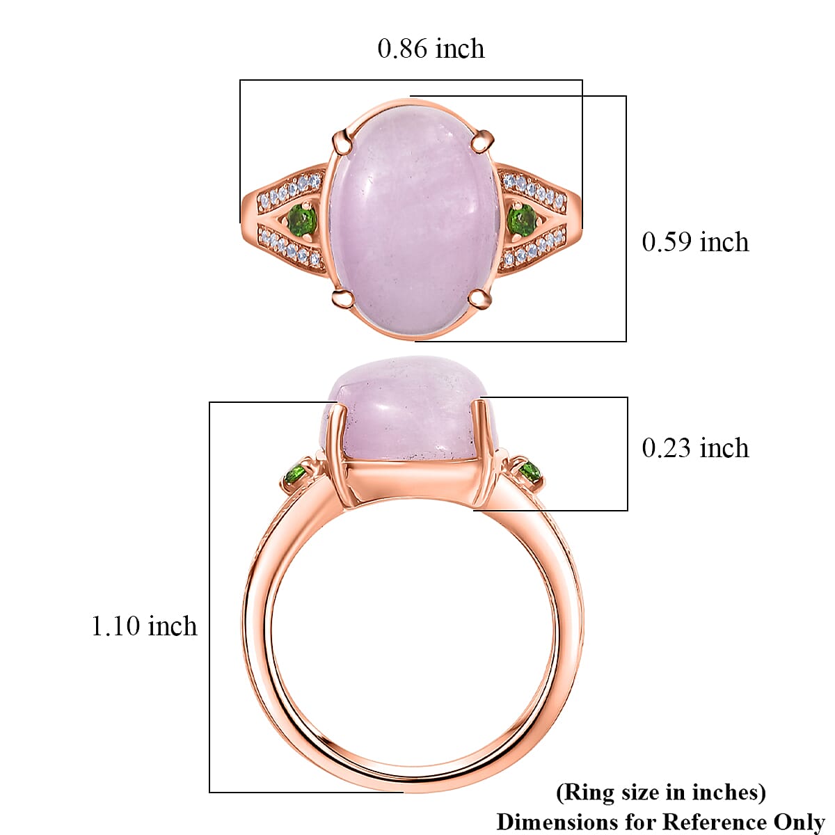 EverTrue Kunzite and Multi Gemstone 7.40 ctw Ring in 18K YG Plated (Size 9.0) image number 5