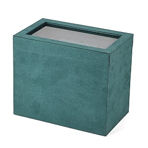 Livmore Green Velvet Anti Tarnish 4 Layer Jewelry Box