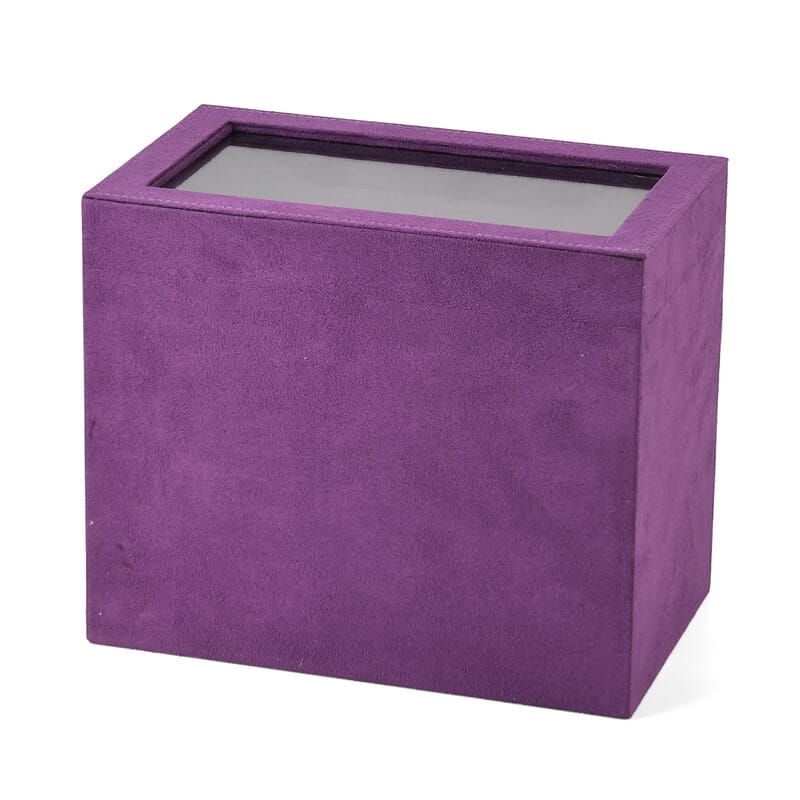 Livmore Purple Velvet Anti Tarnish 4 Layer Jewelry Box