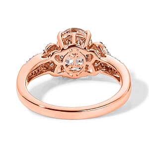 Luxoro 10K Rose Gold AAA Blush Tourmaline and Diamond (I2) 2.50 ctw Blush Love Loop Ring (Size 6.0)