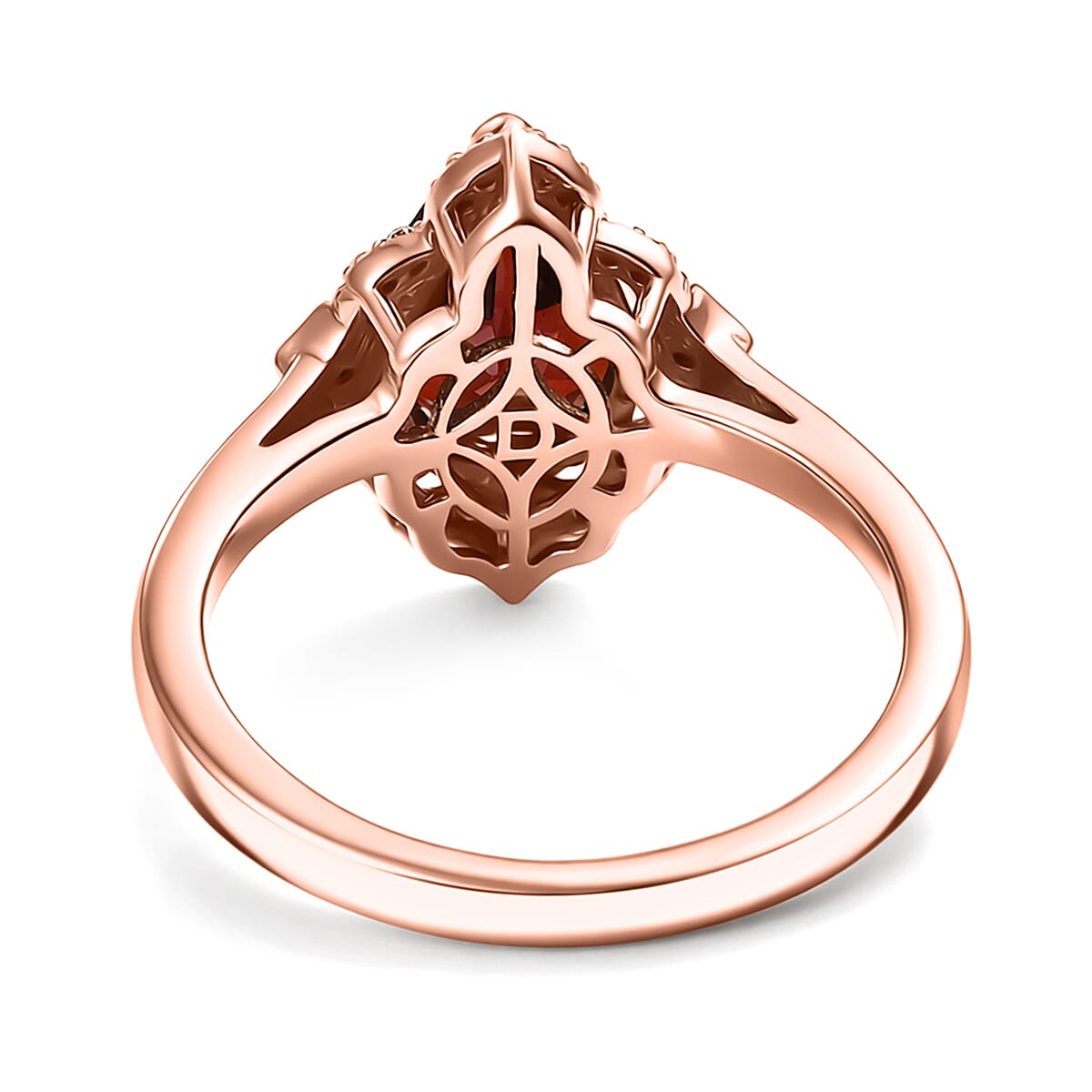 D'Joy Premium Mozambique Garnet and Moissanite 2.25 ctw Ring in Chocolate Brown E-coat Sterling Silver (Size 10.0) image number 4