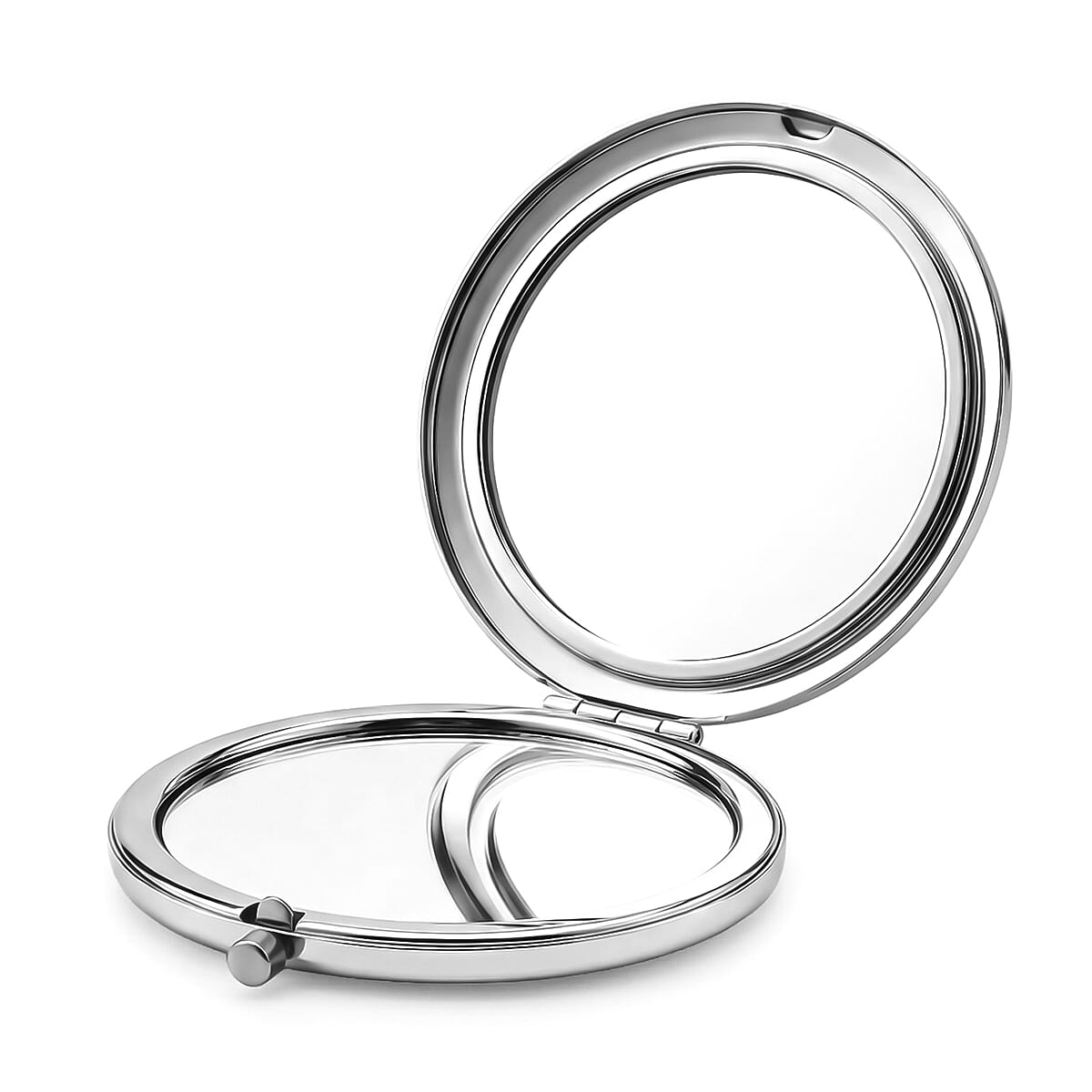 Livmore Green Cosmetic Gemstone Mirror with Matching Green Aventurine Heart Necklace (20 Inches) in Silvertone image number 4