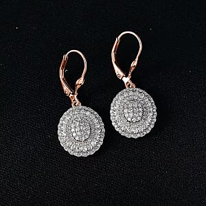 Luxuriant Lab Grown Diamond G-H SI 1.00 ctw Earrings in 18K Vermeil Rose Gold Over Sterling Silver
