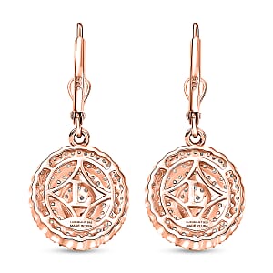 Luxuriant Lab Grown Diamond G-H SI 1.00 ctw Earrings in 18K Vermeil Rose Gold Over Sterling Silver