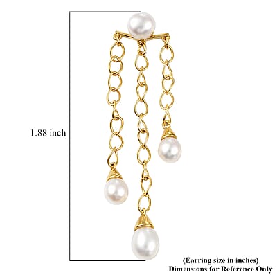 D'Joy Freshwater Pearl Earrings in 18K Vermeil Yellow Gold Over Sterling Silver