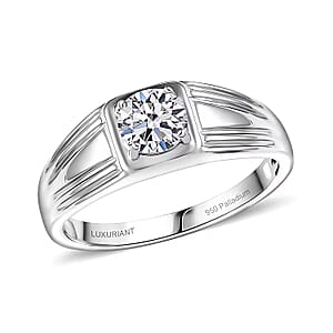 Luxuriant Lab Grown Diamond G-H SI 1.00 ctw  Men's Ring in 950 Palladium (Size 11.5) 4.70 Grams (Del. in 10-12 Days) 