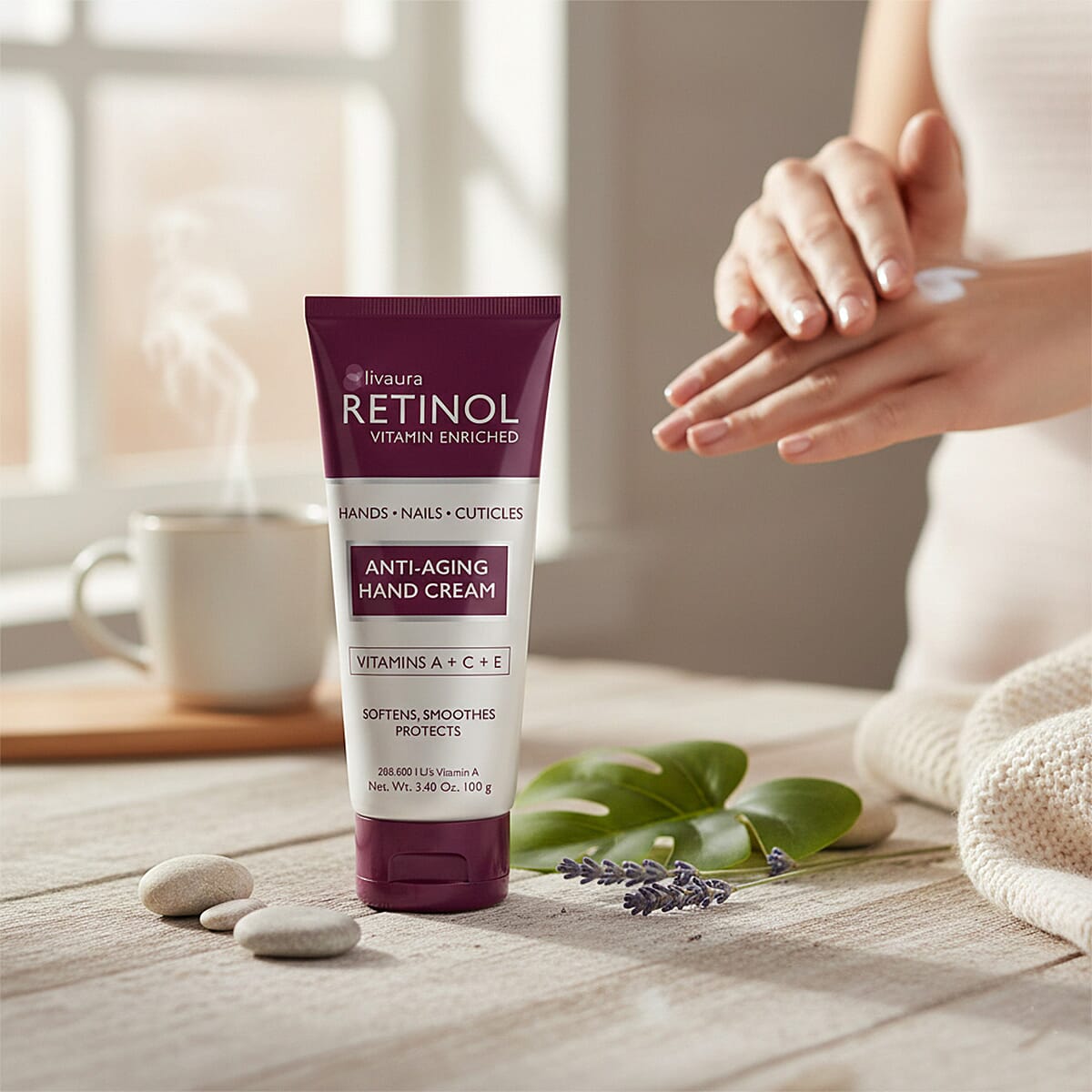 Retinol Vitamin Enriched Anti-Aging Hand Cream (3.4oz) Made in US image number 1