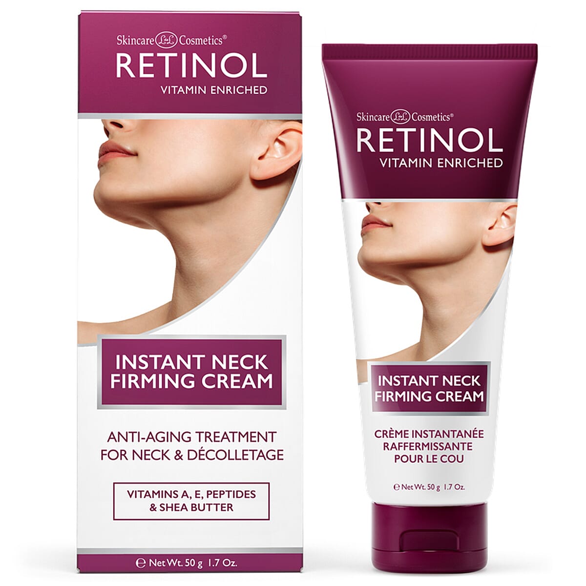 Retinol Vitamin Enriched Instant Neck Firming Cream (1.7oz) Made in Korea  image number 2