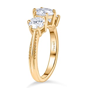 D'Joy Moissanite 1.80 ctw Ring in 14K Yellow Gold Over Sterling Silver (Size 6.0)