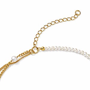 D'Joy Premium Freshwater Pearl Bracelet in 18K Vermeil Yellow Gold Over Sterling Silver (6.50-8.50In)