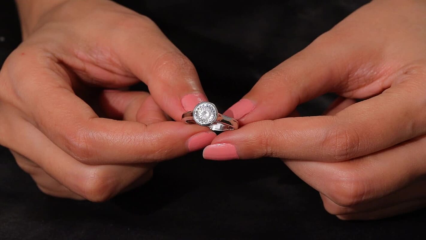 120 Facet Moissanite 1.80 ctw Solitaire Ring in Rhodium Over Sterling Silver