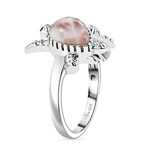 D'Joy Natrolite and White Zircon 2.40 ctw Ring in Rhodium Over Sterling Silver (Size 8.0)