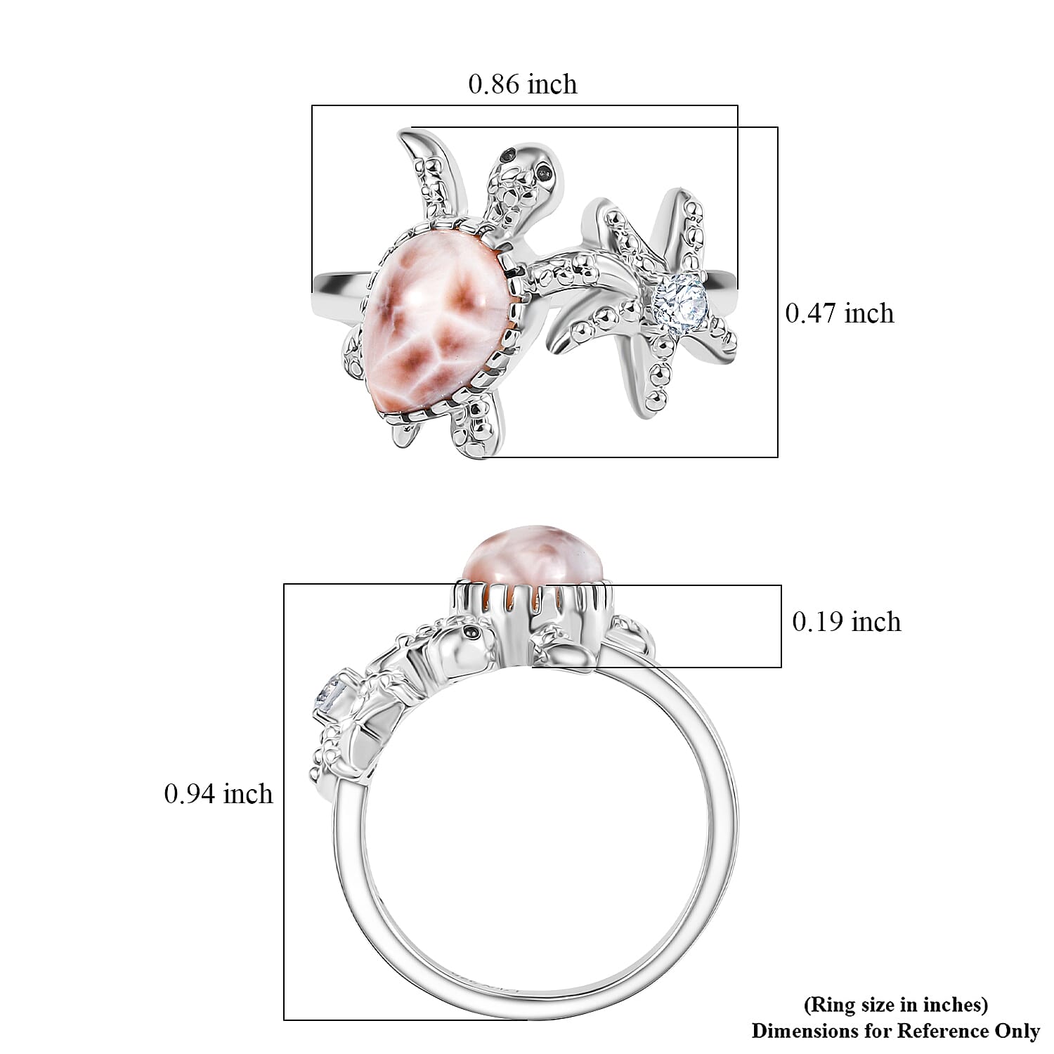D'Joy Natrolite and White Zircon 2.40 ctw Ring in Rhodium Over Sterling Silver (Size 8.0)