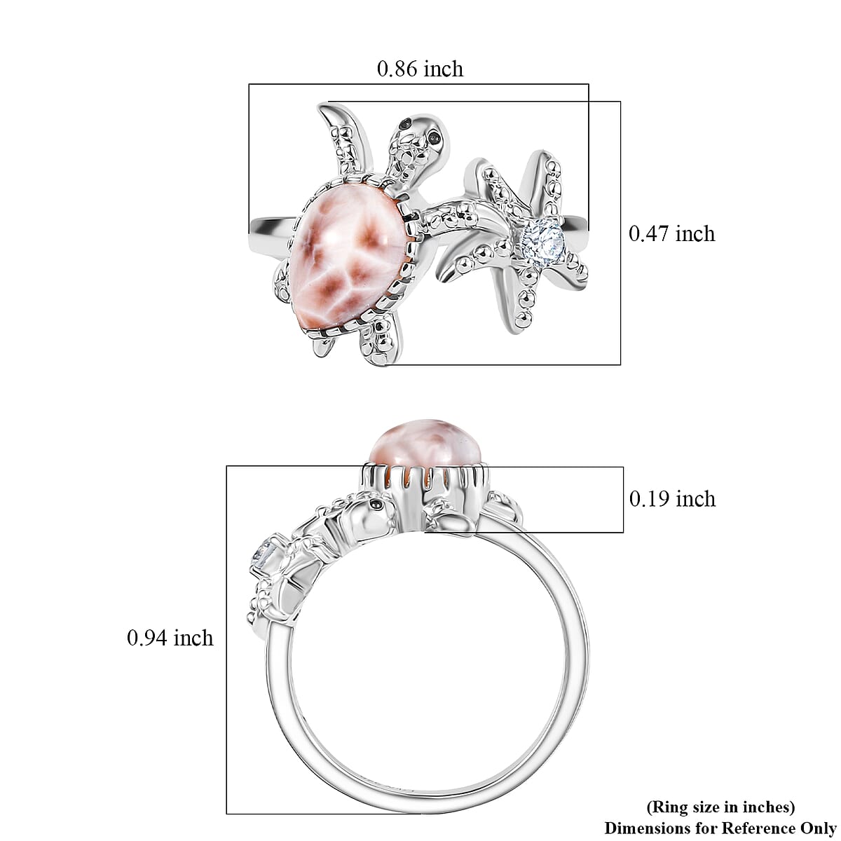 D'Joy Natrolite and White Zircon 2.40 ctw Ring in Rhodium Over Sterling Silver (Size 8.0) image number 6