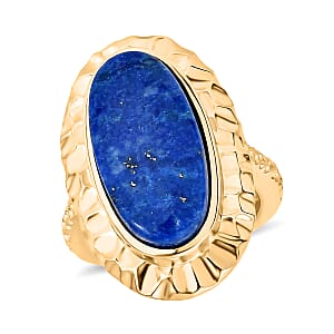 EverTrue Lapis Lagoon 13.10 ctw Ring in 18K Yellow Gold Plated 9.65 (Size 6.0)