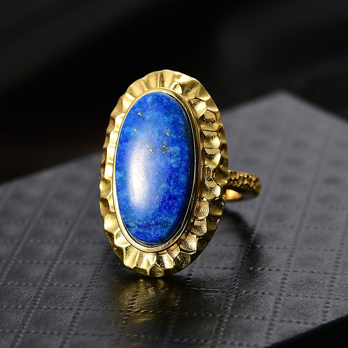 EverTrue Lapis Lagoon 13.10 ctw Ring in 18K Yellow Gold Plated 9.65 (Size 6.0) image number 1