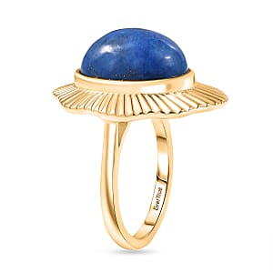 EverTrue Lapis Lagoon 7.85 ctw Ring in 18K YG Plated (Size 6.0)
