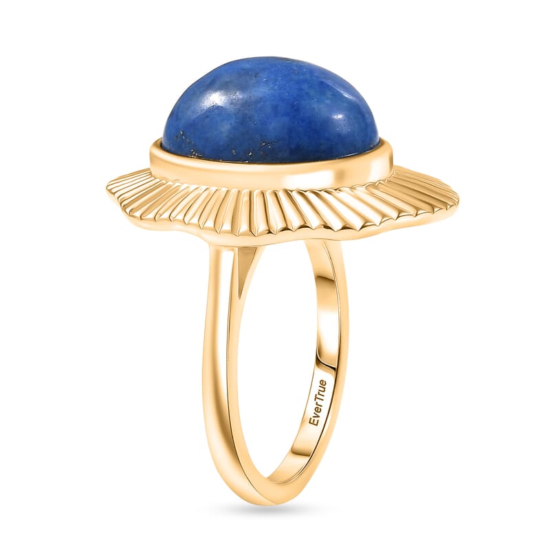 EverTrue Lapis Lagoon 7.85 ctw Ring in 18K YG Plated (Size 7.0)