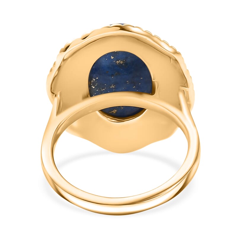 EverTrue Lapis Lagoon 7.85 ctw Ring in 18K YG Plated (Size 7.0)