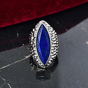 EverTrue Lapis Lazuli 12.60 ctw Ring in Platinum Bond (Size 6.0)