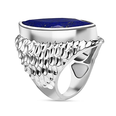 EverTrue Lapis Lazuli 12.60 ctw Ring in Platinum Bond (Size 7.0)